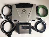 Tester auto Mercedes C4 SD Connect Pro 12/24 V + Laptop Militar V.2023