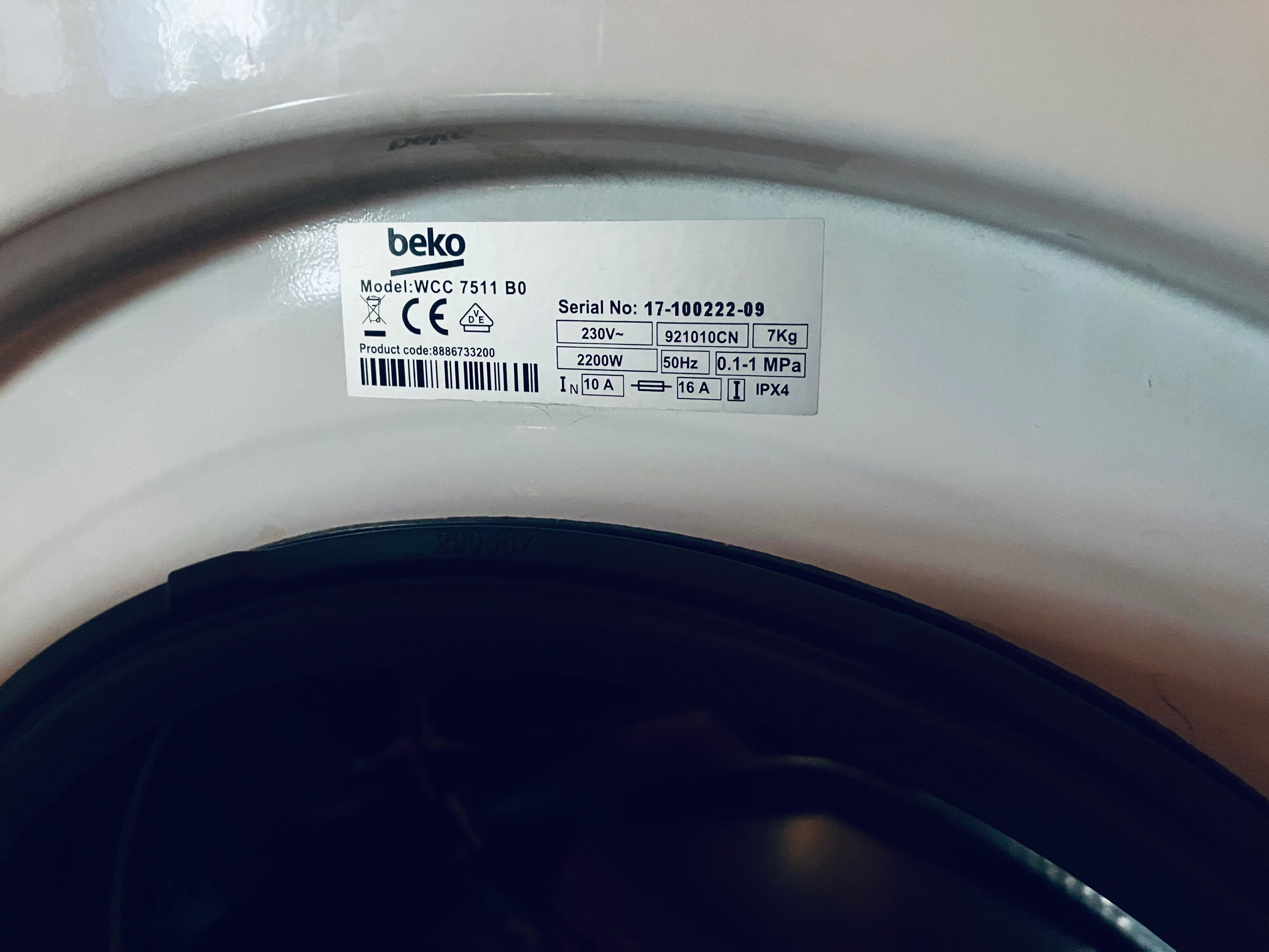 Продавам пералня BEKO WCC 7511 B0 7.0 kg А+++