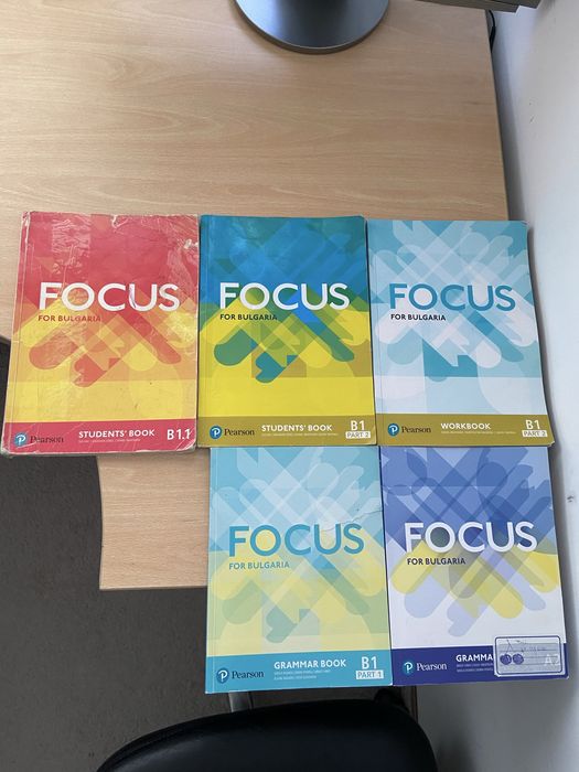 Пособия по Английски Focus students book, work book, grammar book