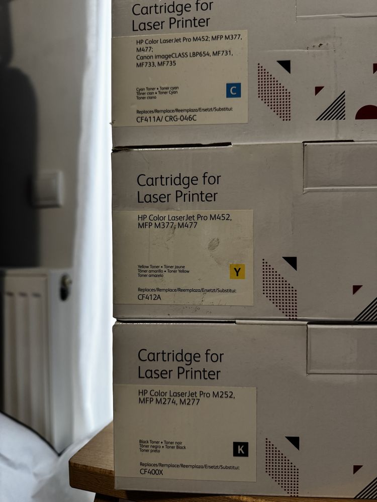 Cartus Toner Xerox pt Hp LaserJet (3 bucati negru, albastru, galben)
