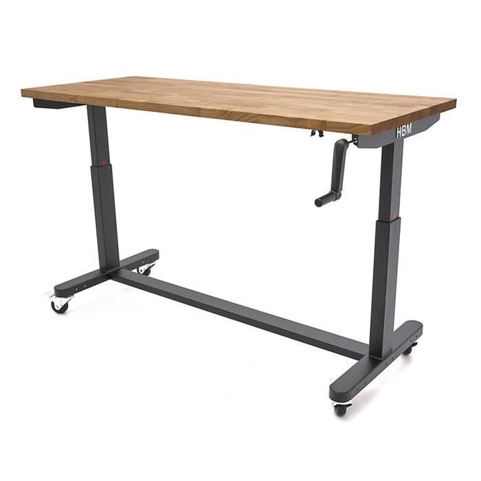 Banc de lucru cu blat din lemn masiv reglabil pe inaltime 152cm