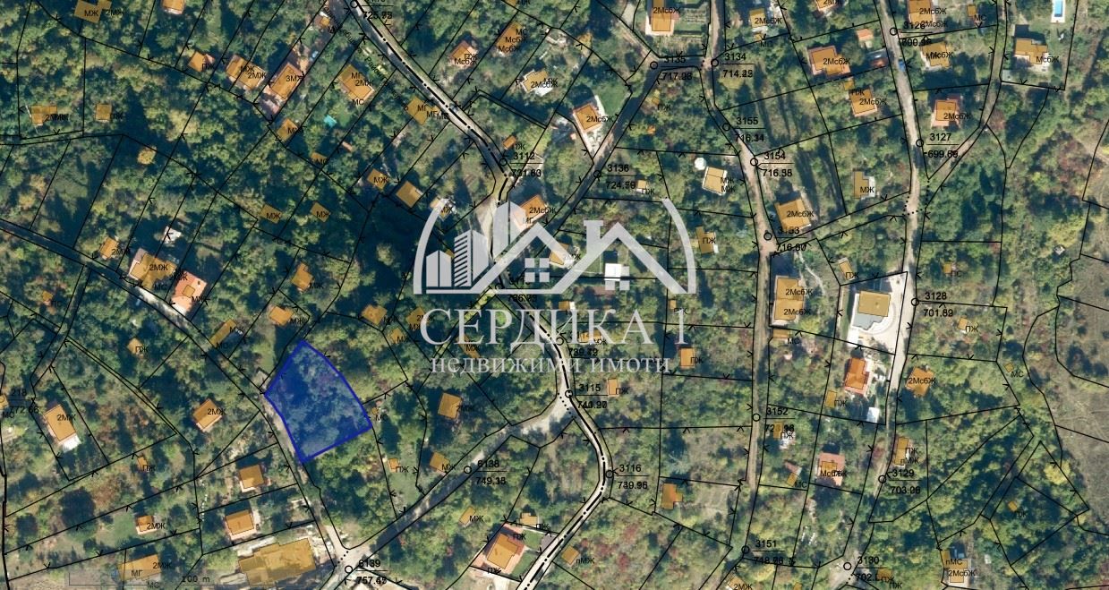 Продава се Парцел в с. Бистрица, Област София-град - 1063 кв.м за 133 €/кв.м - Снимка #1