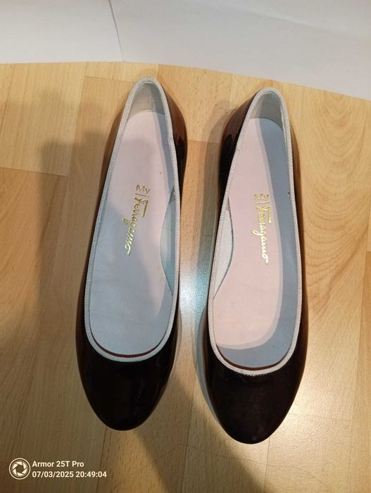 Balerini Salvatore Ferragamo , din piele lăcuită 36