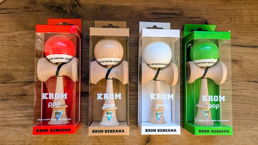 Kendama Krom Pop LOL (sticky clear) - diverse culori