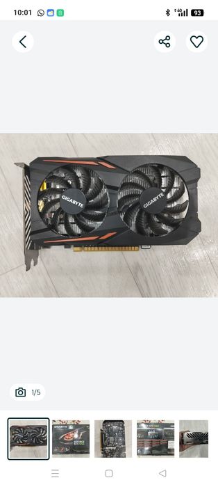 Видеокарта GTX 1050 в хорошем состоянии