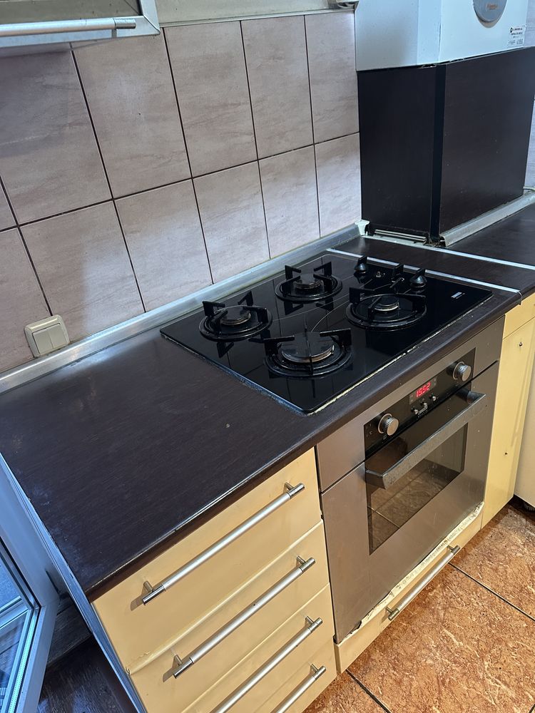 Vand plita gaz , sticla neagra  , marca Zanussi