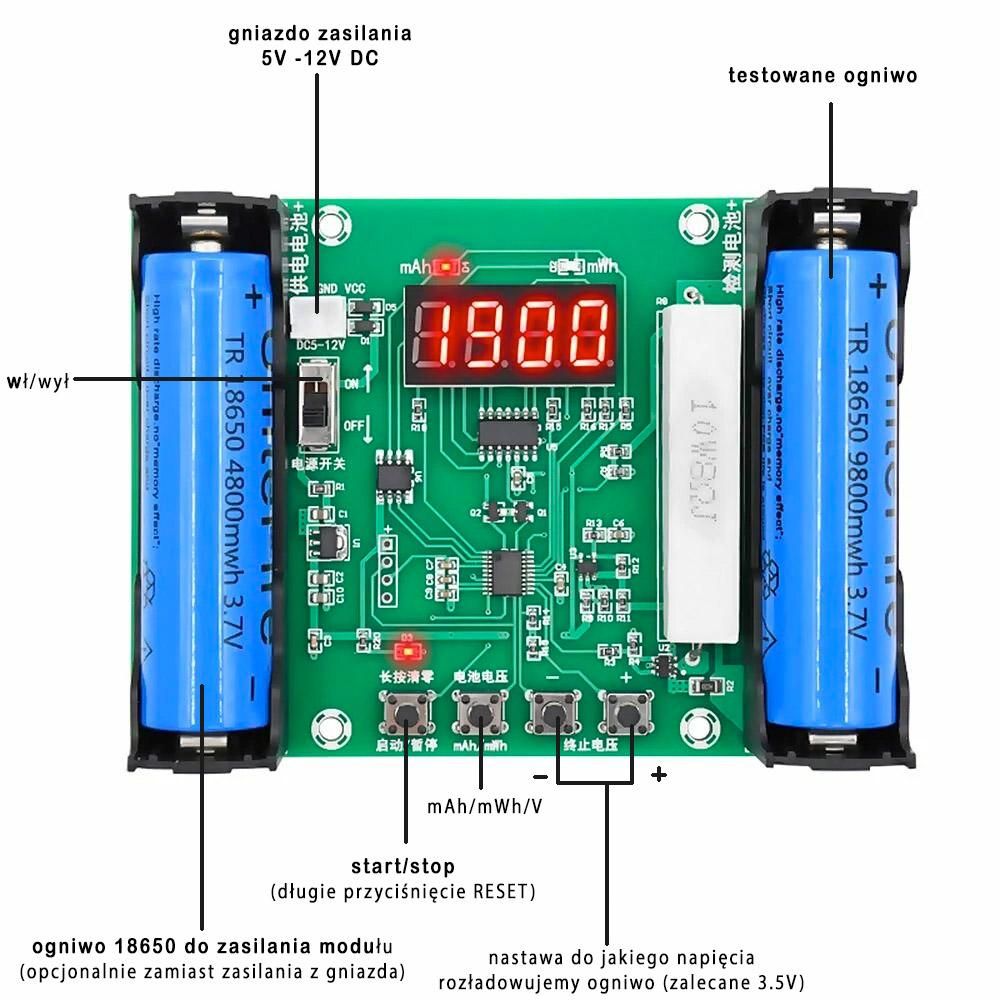 XH-M240 Тестер за капацитет на батерии 18650 Li-Ion