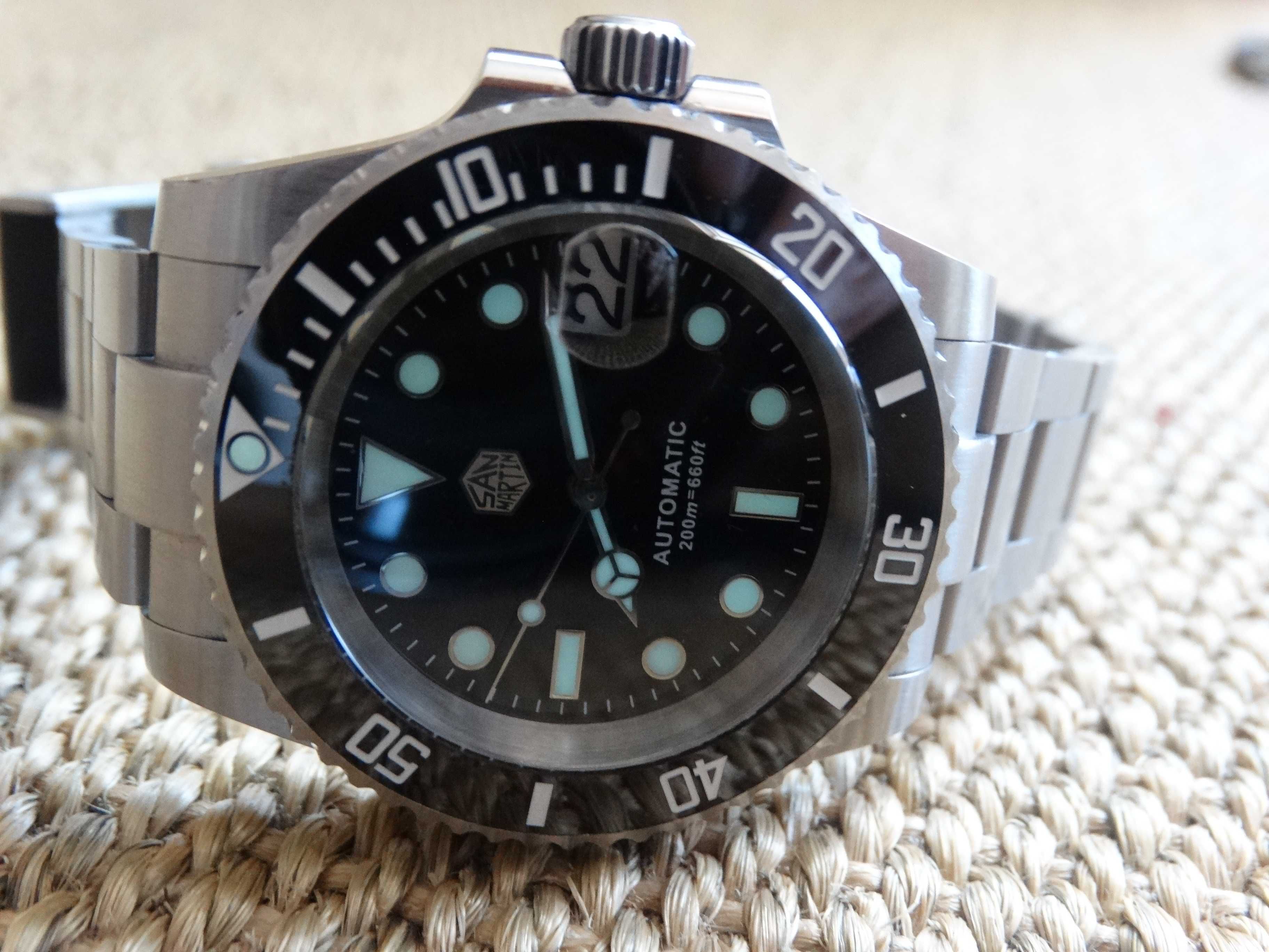 SAN MARTIN SN0017-G bratata otel inox automatic 200m stare foarte buna
