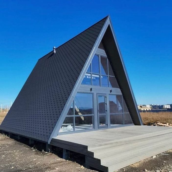 cabană tip a frame ideală pentru locuit relaxare sau afacere turistică