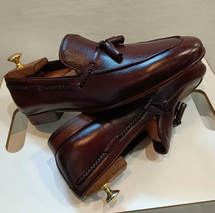 Pantofi loafer 42 tassel premium Il Passo piele naturala moale