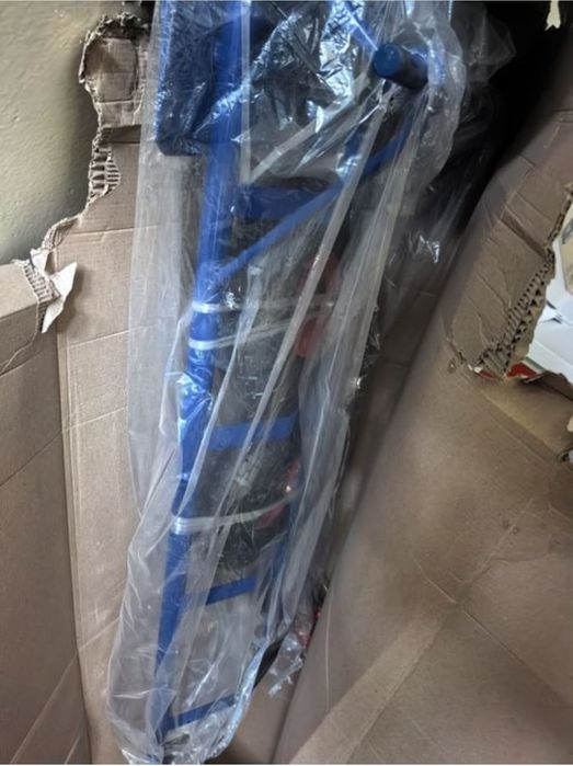 Cărucior pliabil CART cu anvelope pneumatice, max 200kg albastru