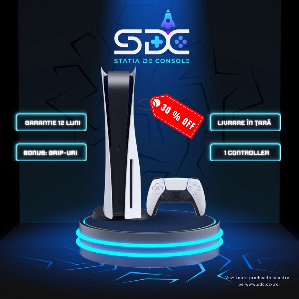 PS5 (PlayStation 5) Disk | Garantie 12 LUNI| 1 Controller + BONUS| SDC