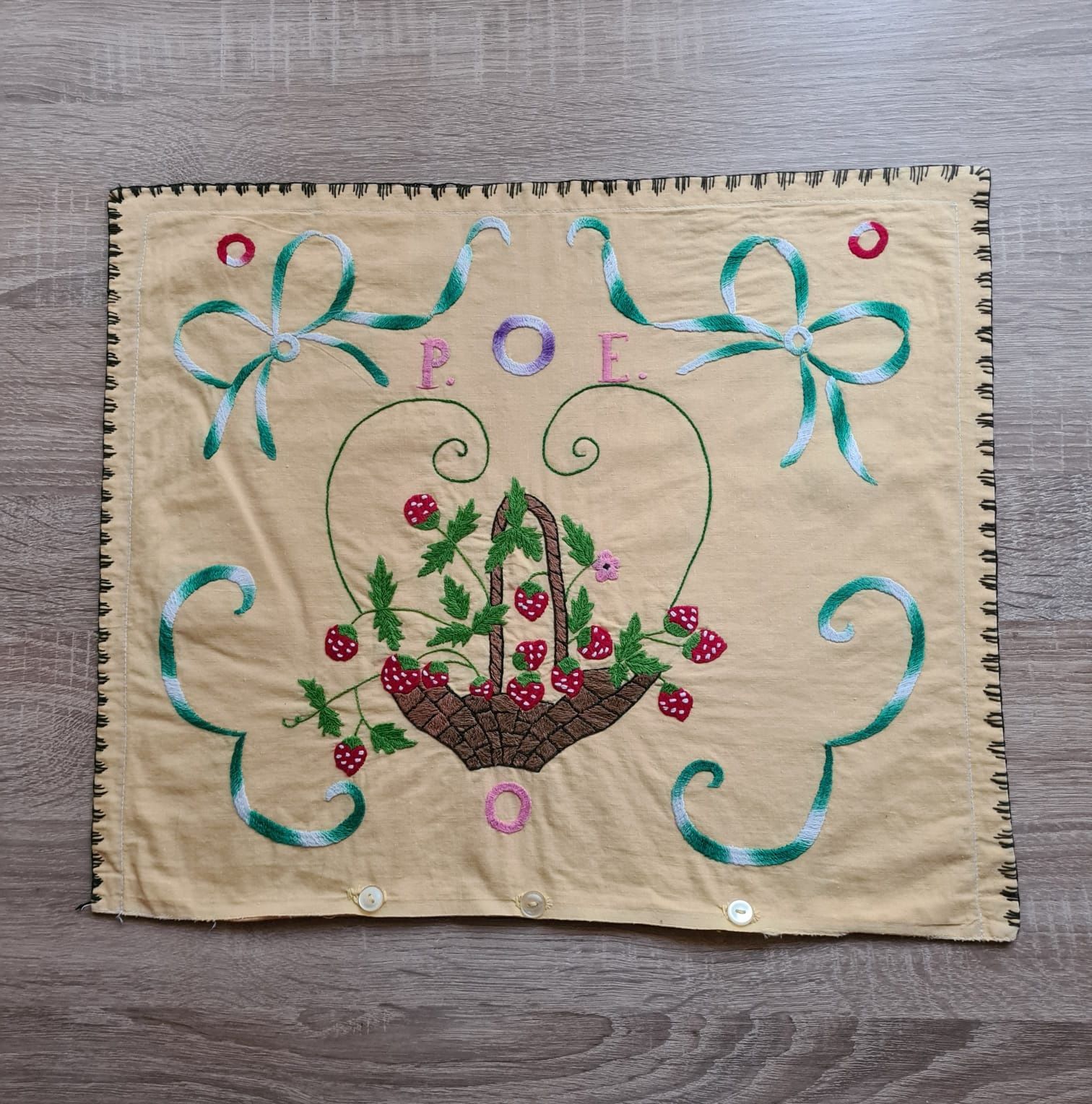 Față/fețe de pernă broderie manuală 45/40 cm