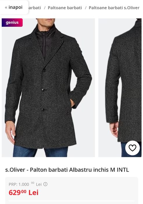 Palton bărbați S.Oliver mărimea M