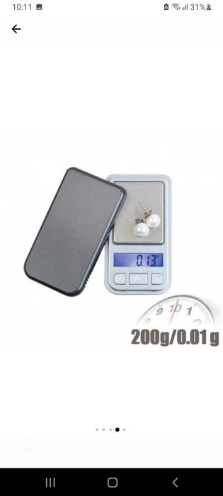 Mini cantar digital de buzunar, 0.1g-500g, TARA, ecran LCD iluminat LE