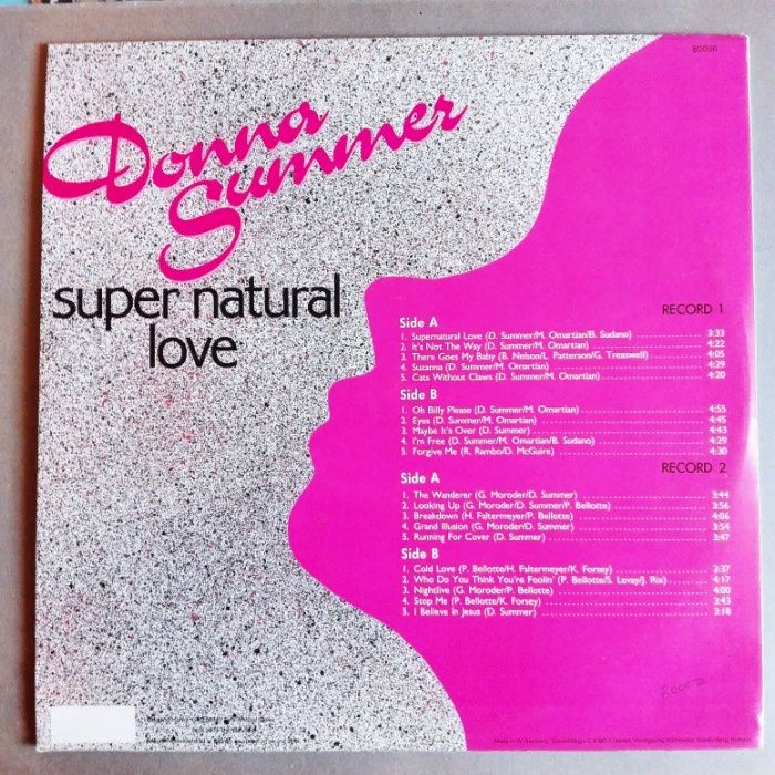 Donna Sammer. "Super natural love". 2LP. 1980. USA