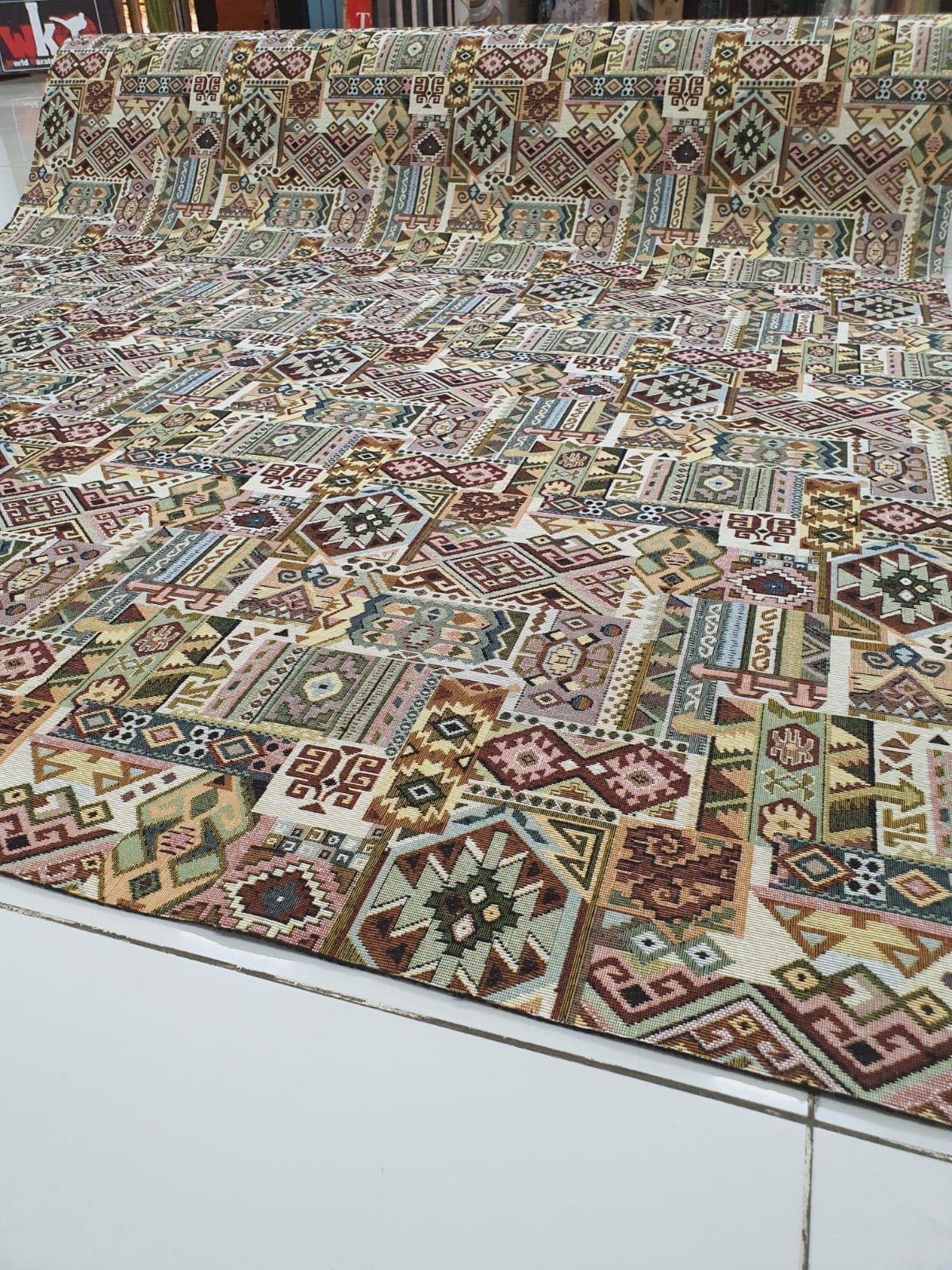Шикарный гобеленовый коврик метражом ковровая дорожка Италия 135 см