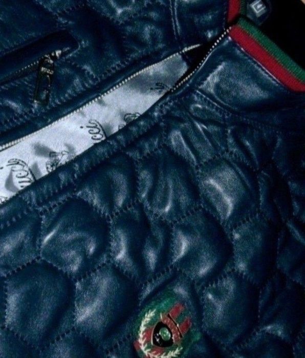 Geaca piele naturala 1pp%,logo metalic,Italia,super model