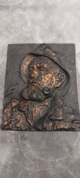 Panoplie din bronz masiv   Batranul cu pipa