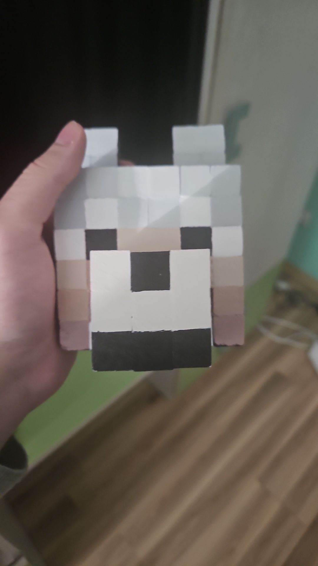 Cap Catel Minecraft din Lemn