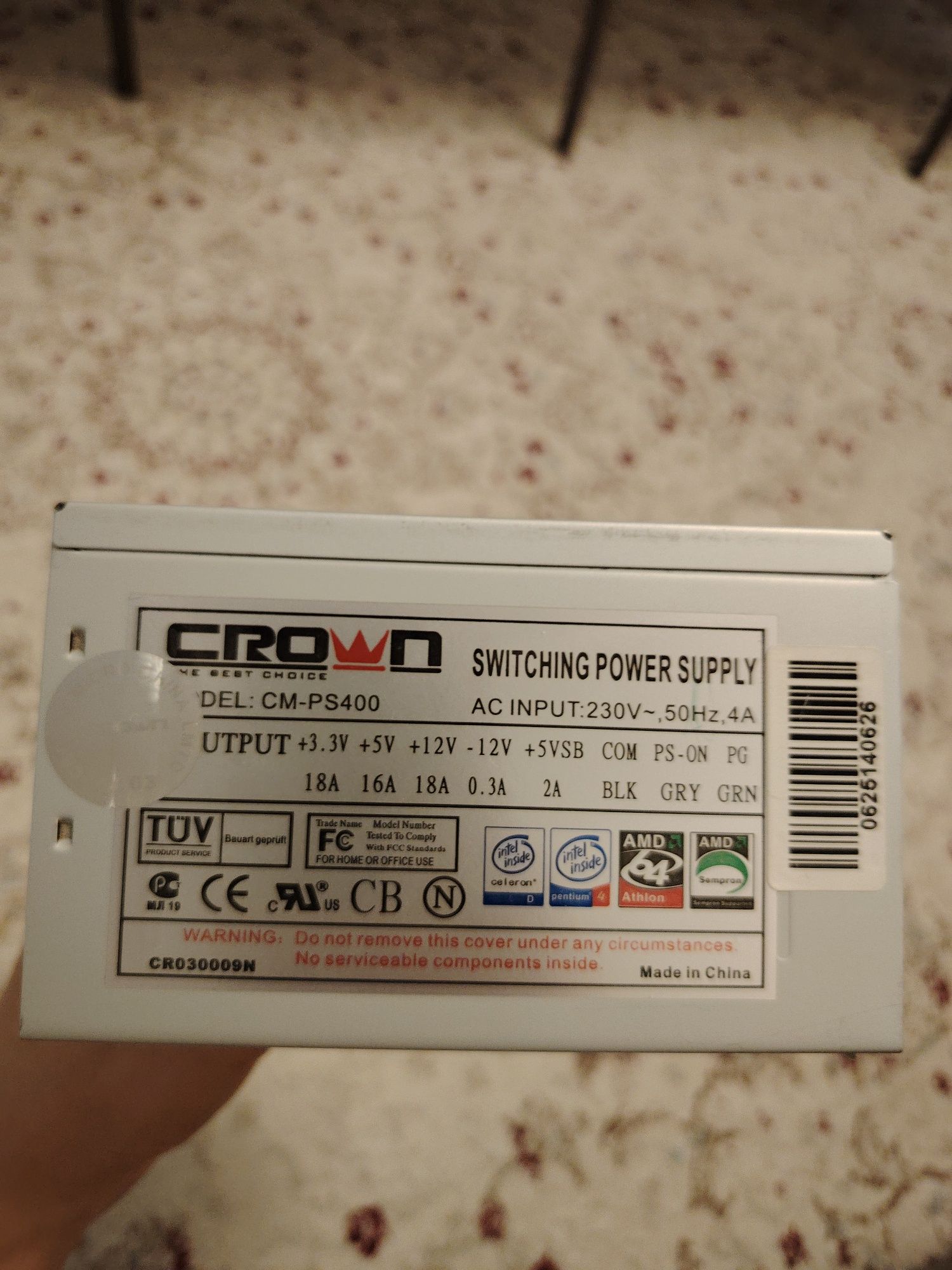 Блок питания Crown CM-PS400