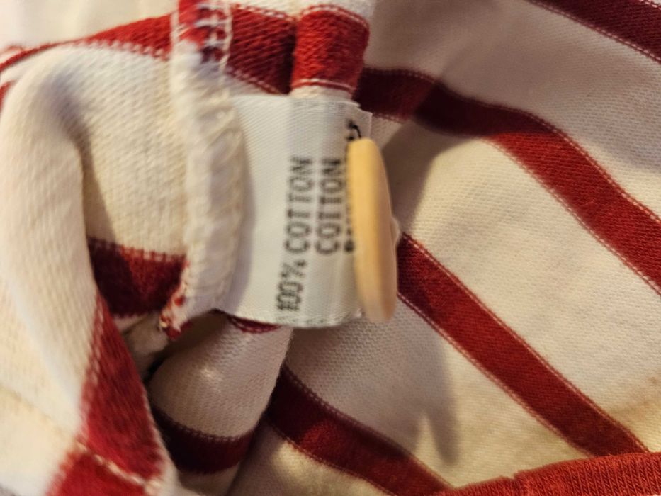 Cardigan in dungi cu nasturi de lemn 100% bumbac