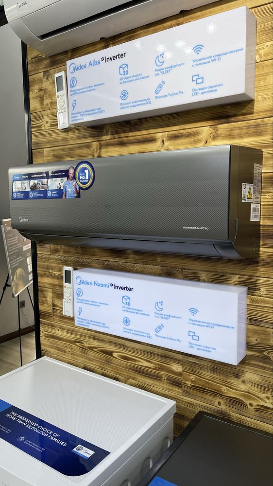 Кондиционер Midea модель NAOMI - 9,000 Btu/ Inverter/ wi-fi / Доставка