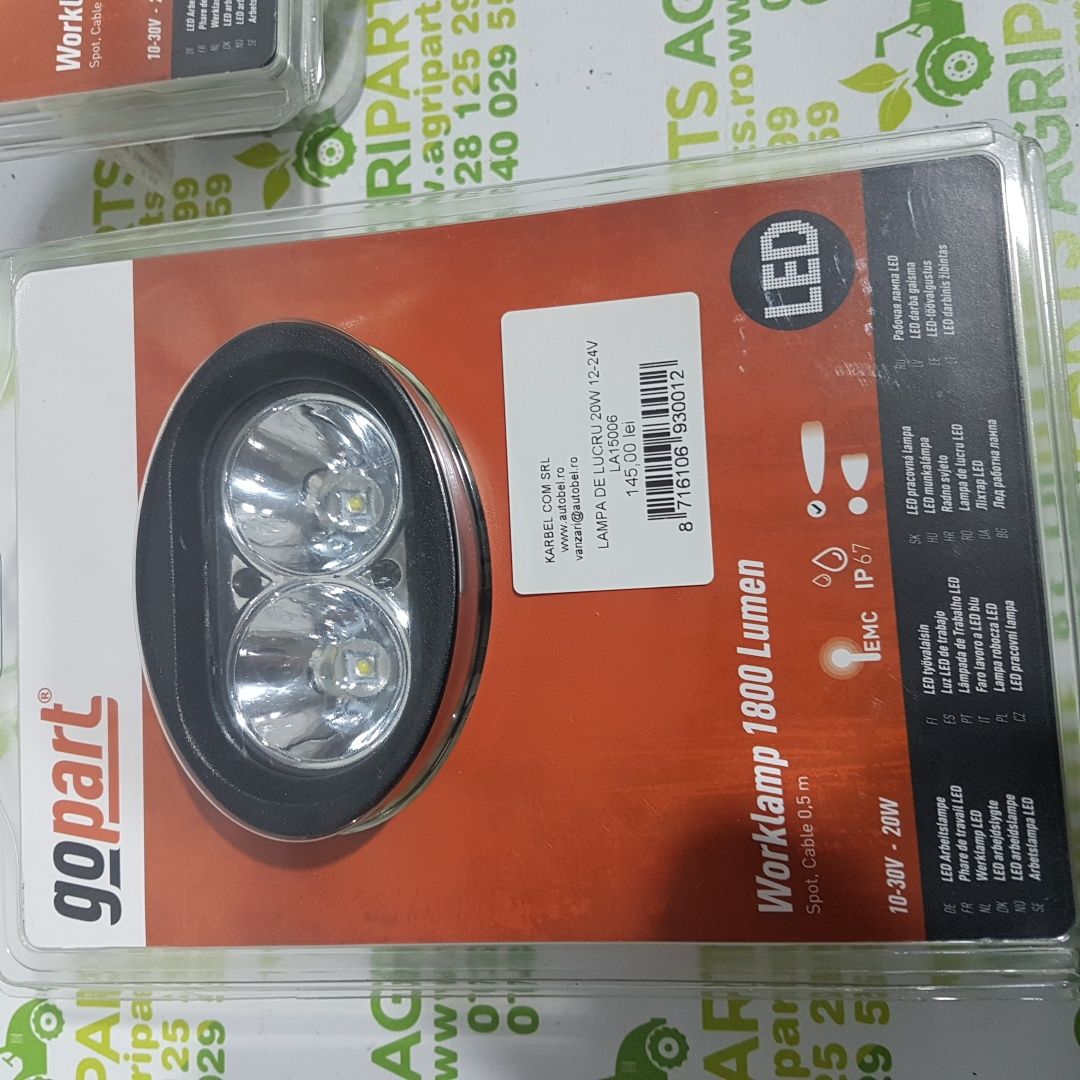 Lampa de lucru led 20w 1800lm ovala