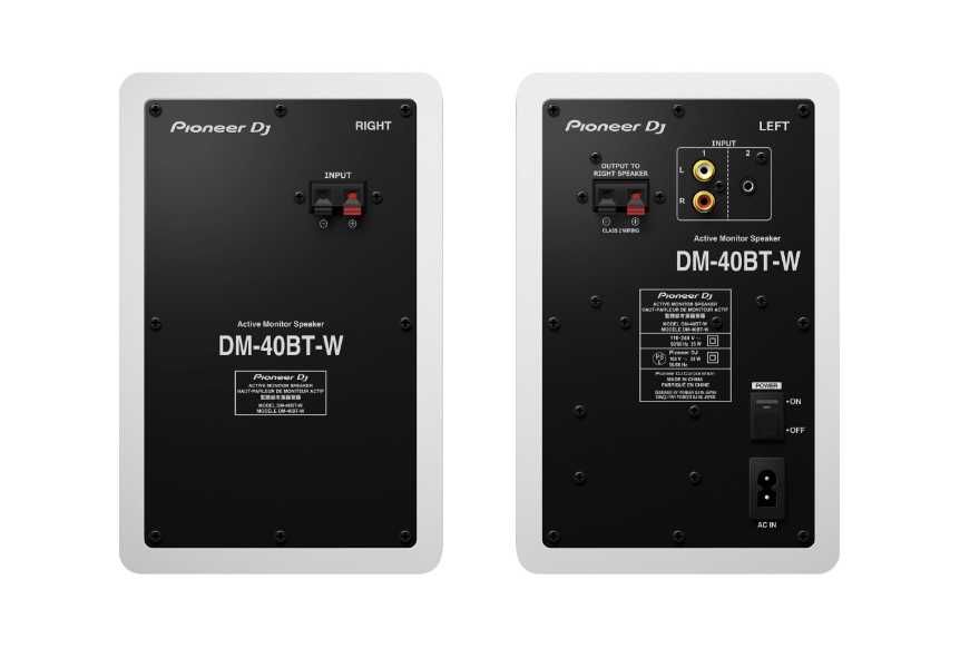 Set doua boxe Pioneer Dj, DM-40BT-W, Alb