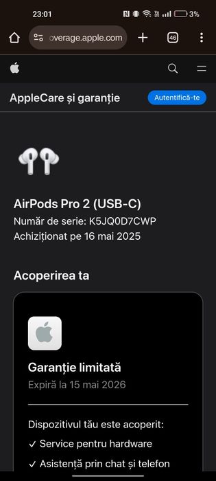AirPods Pro 2 – Noi, Sigilate, Originale, cu Factură