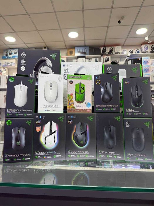 Razer периферия наушник, клавиатуры, мышки, микрофоны