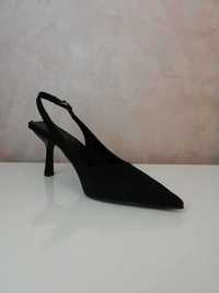 Pantofi stiletto din material textil