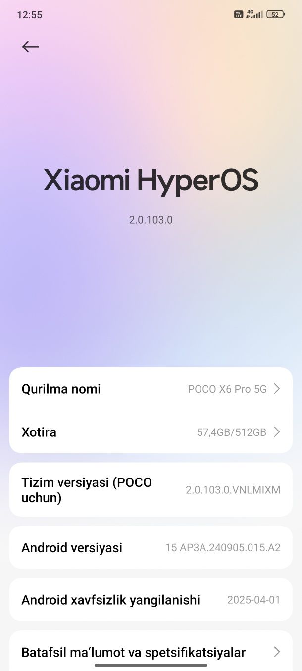 Poco X6 PRO 512G