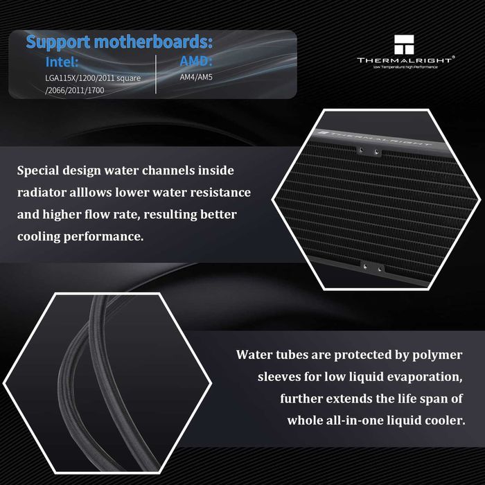 Cooler CPU Lichid Thermalright Frozen Prism 360 Black,PWM,Intel AMD