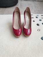 YSL pantofi rosii, talpa otopedica din plută naturala