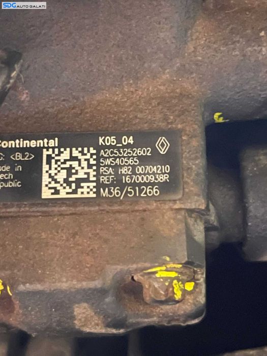 Pompa Inalta Presiune cu Senzor Regulator Renault Megane 3 1.5 DCI 2009 - 2016 Cod 8200704210 H8200704210 167000938R A2C53252602 [C1132]