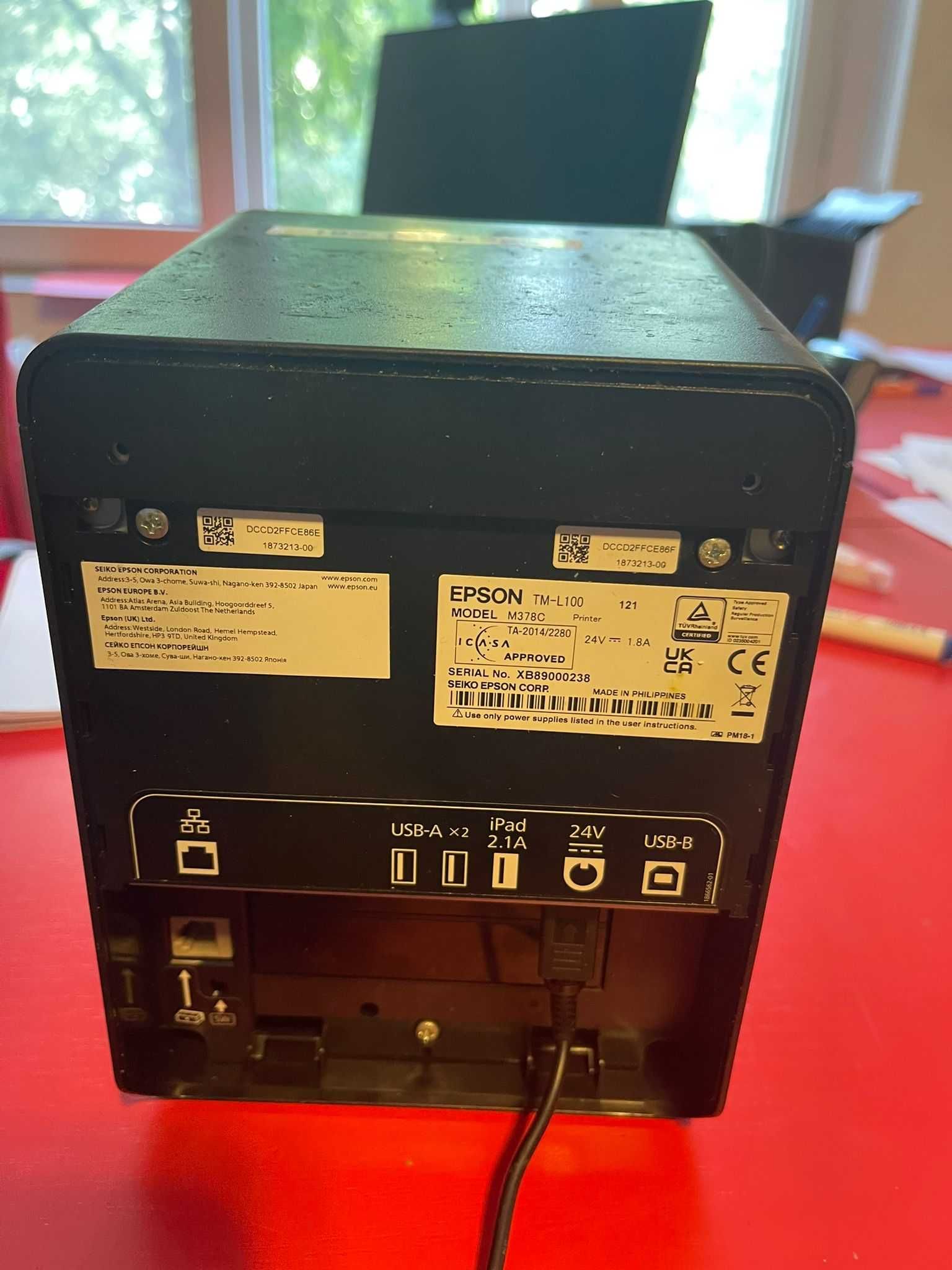 Imprimanta termica etichete Epson TM-L100,  USB, Ethernet, wireless