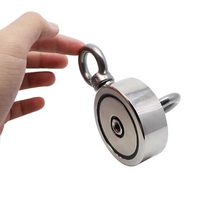 Магнит за магнитен риболов 60мм ДВУСТРАНЕН сила 2x140kg. Индустриален.