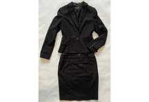 Costum dama, Mango, 36, negru, fusta/ sacou