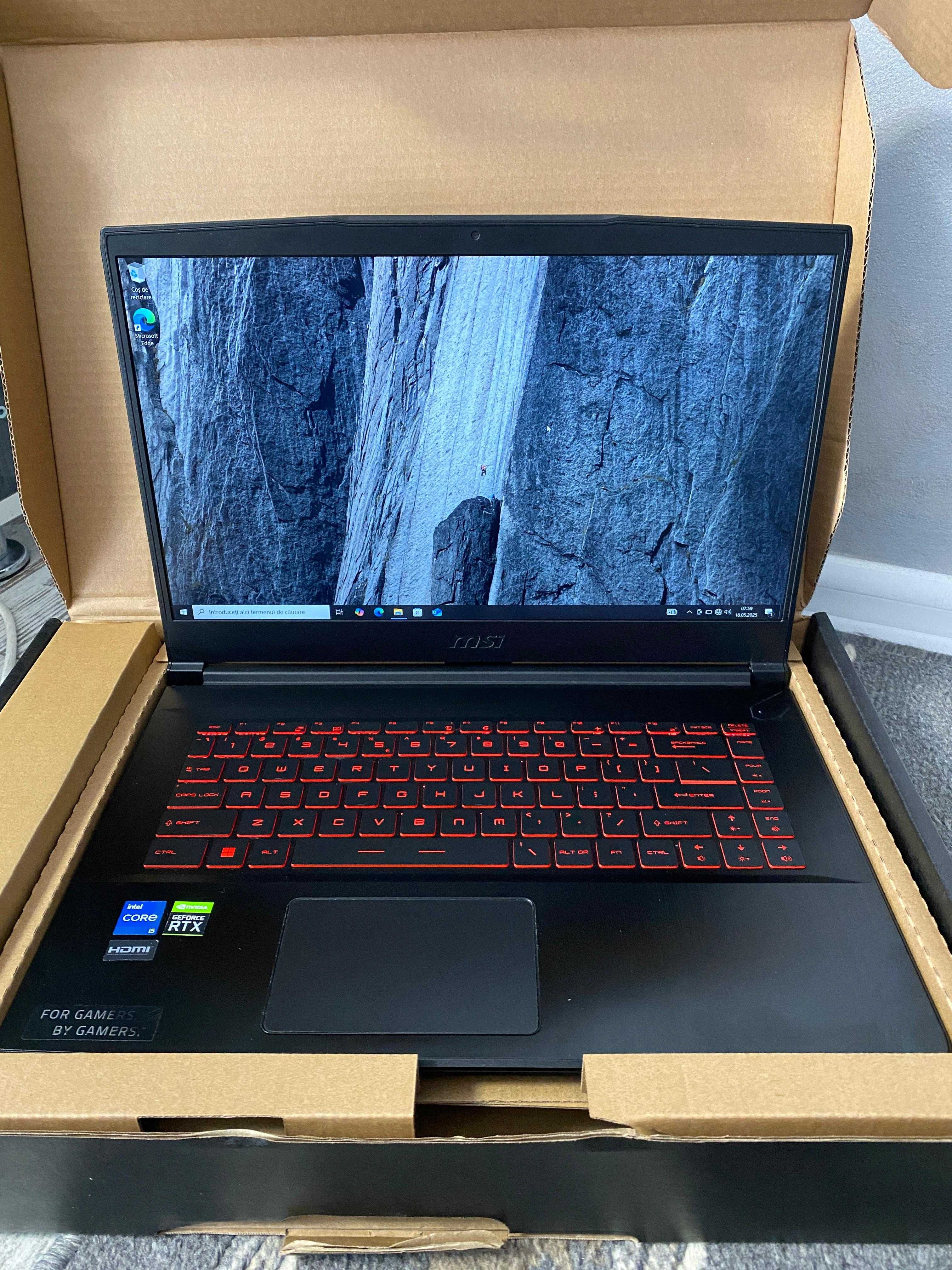 Laptop Gaming MSI Nvidia RTX3050 Impecabil