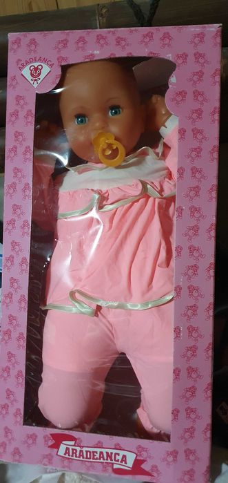 Bebe mare moale, Elsa, Troler / carut Barbie cu vesela ,60-85lei