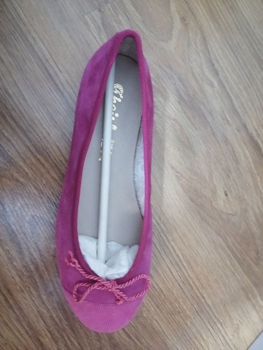 Balerini fuchsia piele intoarsa