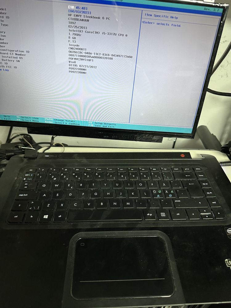 dezmembrez Laptop Hp Envy 6-1110eo Core i5 3317U-envy Sleekbook 6 pc