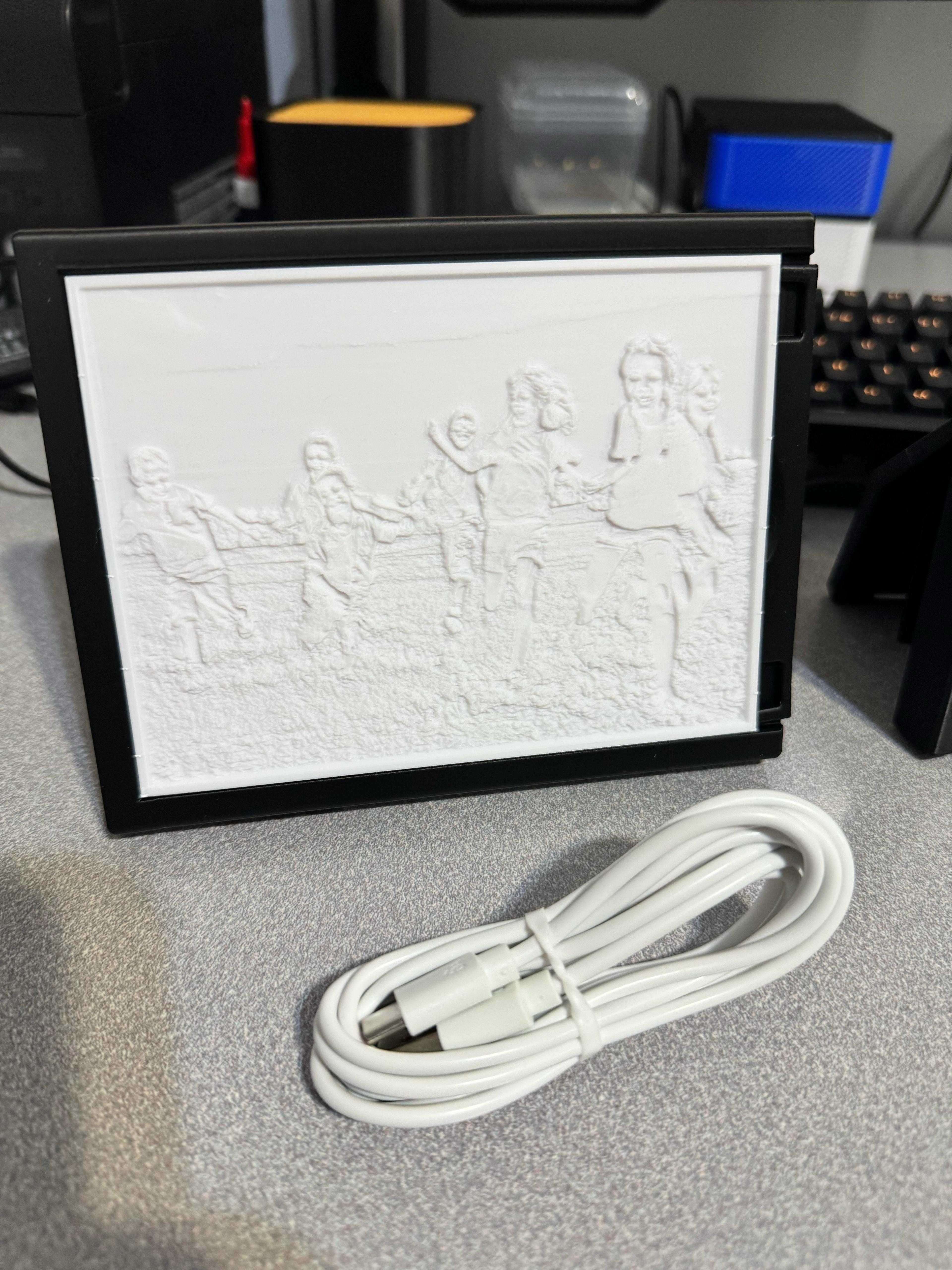 Rama cu fotografie personalizata 3D litofan (lithophane)