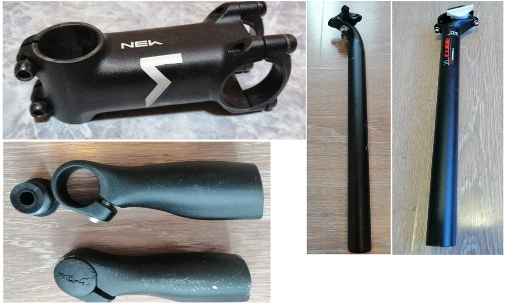 Pipa Ø31.8 Newmen/tija sa Ø31.6 Cube si Ergotech/bar ends Aluminium