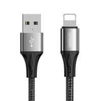 Кабел за зареждане с оплетка Joyroom USB към Lightning Черен (S-1030N1