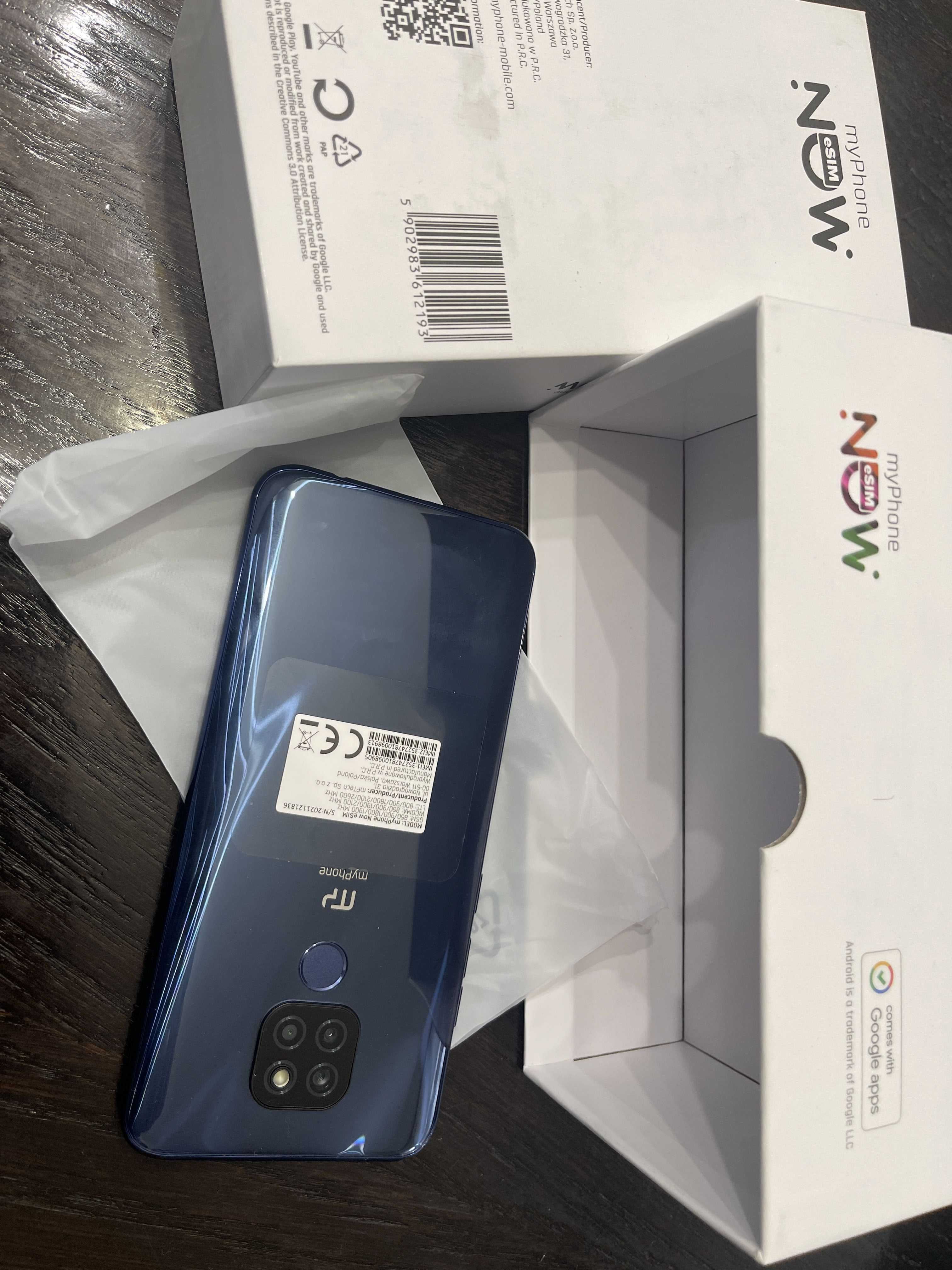 НОВ!Смартфон myPhone - NOW eSIM, 6'', син  SD карта с памет 256 GB