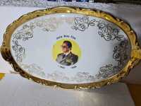 Platou suflat cu aur și personalizat Josip Broz Tito
