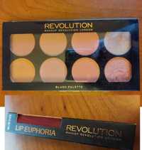 Paleta fard Makeup Revolution Blush Hot/Gloss Lip Euphoria Fortune