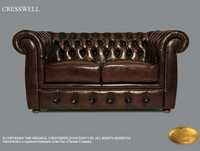 Canapea din piele naturală, 2 locuri,Chesterfield Brand ,IN STOC